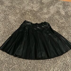 Kendall + Kylie Leather Pleated Skirt